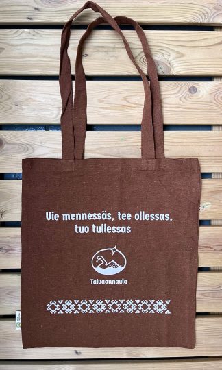 Taivaannaulan kangaskassi kanelinruskea