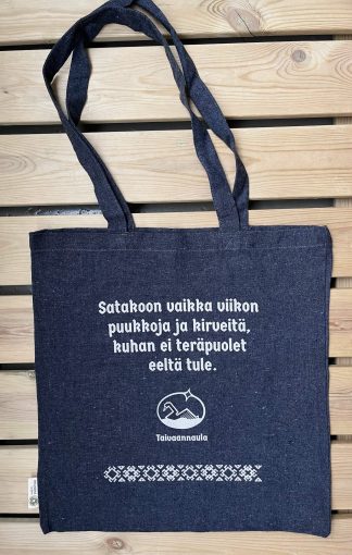 Taivaannaulan kangaskassi grafiitinharmaa